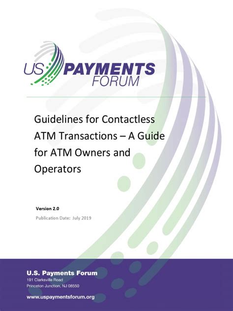 Guidelines for Contactless ATM Transactions A Guide for 